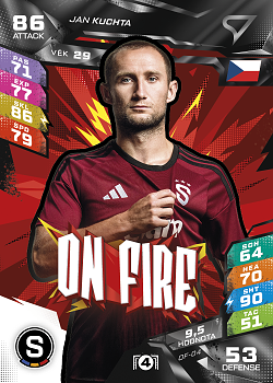 Jan Kuchta Sparta Praha SportZoo Chance Liga TCG Duel 2026/27 On Fire #OF-04