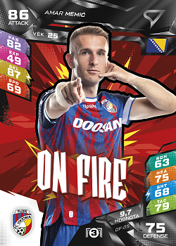 Amar Memic Viktoria Plzen SportZoo Chance Liga TCG Duel 2026/27 On Fire #OF-05