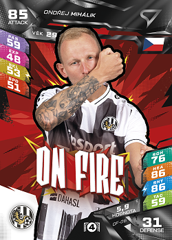 Ondrej Mihalik Hradec Kralove SportZoo Chance Liga TCG Duel 2026/27 On Fire #OF-06