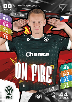 Jan Chramosta Jablonec SportZoo Chance Liga TCG Duel 2026/27 On Fire #OF-07