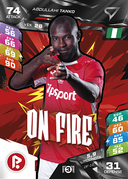 Abdullahi Tanko Pardubice SportZoo Chance Liga TCG Duel 2026/27 On Fire #OF-10