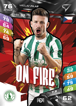 Vaclav Pilar Bohemians Praha SportZoo Chance Liga TCG Duel 2026/27 On Fire #OF-11
