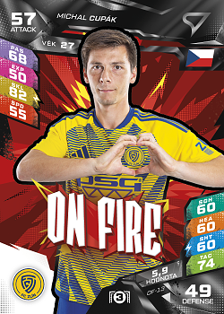 Michal Cupak Zlin SportZoo Chance Liga TCG Duel 2026/27 On Fire #OF-13