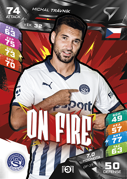Michal Travnik Slovacko SportZoo Chance Liga TCG Duel 2026/27 On Fire #OF-15
