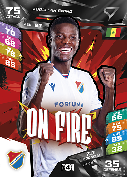 Abdallah Gning Banik Ostrava SportZoo Chance Liga TCG Duel 2026/27 On Fire #OF-16
