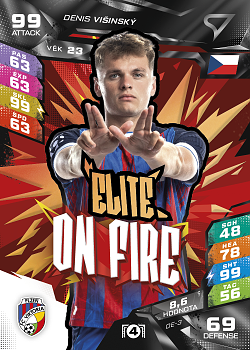 Denis Visinsky Viktoria Plzen SportZoo Chance Liga TCG Duel 2026/27 On Fire - Elite #OE-3