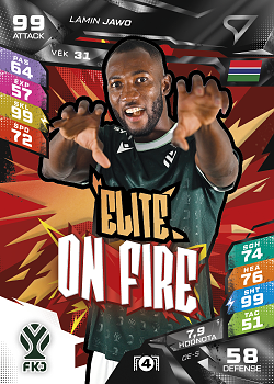 Lamin Jawo Jablonec SportZoo Chance Liga TCG Duel 2026/27 On Fire - Elite #OE-5
