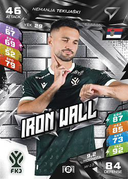 Nemanja Tekijaski Jablonec SportZoo Chance Liga TCG Duel 2026/27 Iron Wall #IW-13