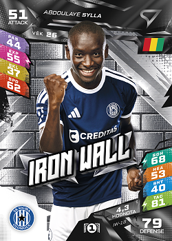 Abdoulaye Sylla Sigma Olomouc SportZoo Chance Liga TCG Duel 2026/27 Iron Wall #IW-18