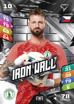 Michal Reichl Bohemians Praha SportZoo Chance Liga TCG Duel 2026/27 Iron Wall #IW-21
