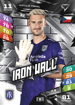 Matous Trmal Teplice SportZoo Chance Liga TCG Duel 2026/27 Iron Wall #IW-23