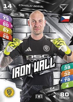 Stanislav Dostal Zlin SportZoo Chance Liga TCG Duel 2026/27 Iron Wall #IW-25