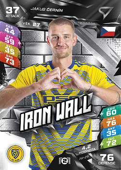 Jakub Cernin Zlin SportZoo Chance Liga TCG Duel 2026/27 Iron Wall #IW-26