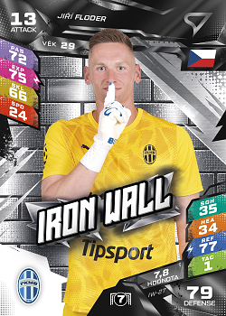 Jiri Floder Mlada Boleslav SportZoo Chance Liga TCG Duel 2026/27 Iron Wall #IW-27