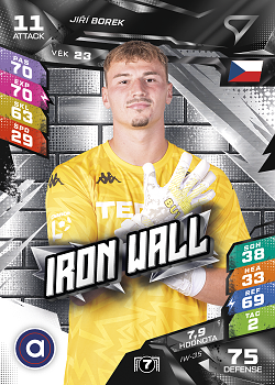 Jiri Borek Artis Brno SportZoo Chance Liga TCG Duel 2026/27 Iron Wall #IW-35
