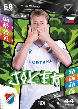 David Planka Banik Ostrava SportZoo Chance Liga TCG Duel 2026/27 Joker #JO-16
