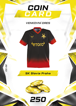 Venkovni Dres Slavia Praha SportZoo Chance Liga TCG Duel 2026/27 Coin cards #CC-02