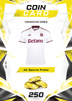 Venkovni Dres Sparta Praha SportZoo Chance Liga TCG Duel 2026/27 Coin cards #CC-05