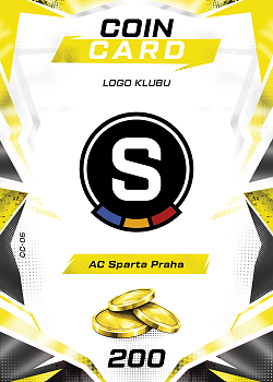Logo Klubu Sparta Praha SportZoo Chance Liga TCG Duel 2026/27 Coin cards #CC-06