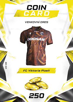 Venkovni Dres Viktoria Plzen SportZoo Chance Liga TCG Duel 2026/27 Coin cards #CC-08