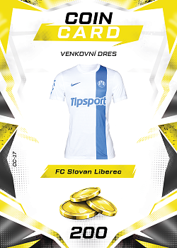 Venkovni Dres Slovan Liberec SportZoo Chance Liga TCG Duel 2026/27 Coin cards #CC-17