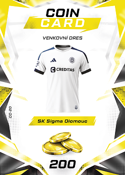 Venkovni Dres Sigma Olomouc SportZoo Chance Liga TCG Duel 2026/27 Coin cards #CC-20