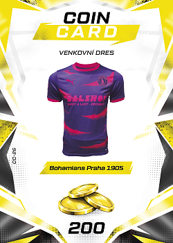 Venkovni Dres Bohemians Praha SportZoo Chance Liga TCG Duel 2026/27 Coin cards #CC-26