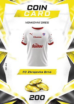 Venkovni Dres Zbrojovka Brno SportZoo Chance Liga TCG Duel 2026/27 Coin cards #CC-44