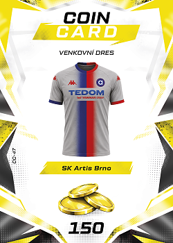 Venkovni Dres Artis Brno SportZoo Chance Liga TCG Duel 2026/27 Coin cards #CC-47