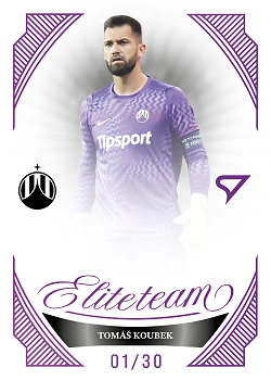 Tomas Koubek Slovan Liberec SportZoo Chance Liga 2026/27 1. serie Elite Team Purple /30 #ET-15