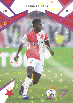 Oscar Dorley Slavia Praha SportZoo Chance Liga 2024/25 1. serie Cosmic Pink #19