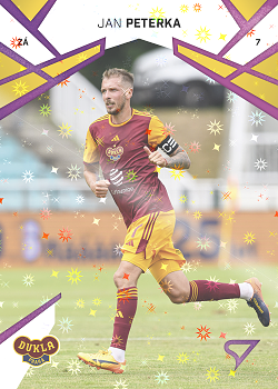 Jan Peterka Dukla Praha SportZoo Chance Liga 2024/25 1. serie Cosmic Pink #189