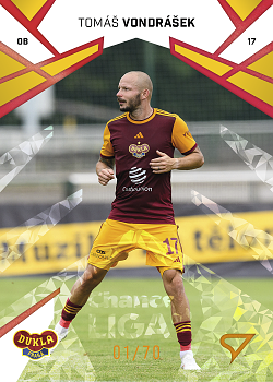 Tomas Vondrasek Dukla Praha SportZoo Chance Liga 2024/25 1. serie Copper Diamond /70 #184