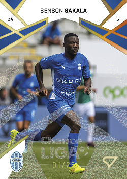 Benson Sakala Mlada Boleslav SportZoo Chance Liga 2024/25 1. serie Gold Glitter /25 #57