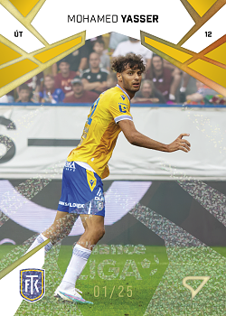 Mohamed Yasser Teplice SportZoo Chance Liga 2024/25 1. serie Gold Glitter /25 #96