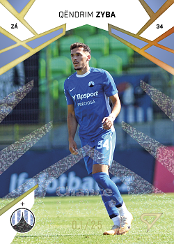 Qendrim Zyba Liberec SportZoo Chance Liga 2024/25 1. serie Gold Glitter /25 #106