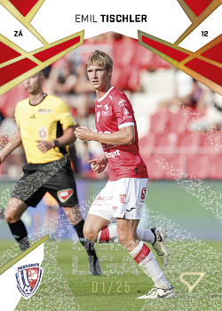 Emil Tischler Pardubice SportZoo Chance Liga 2024/25 1. serie Gold Glitter /25 #142
