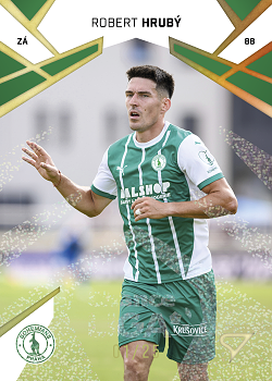 Robert Hruby Bohemians Praha SportZoo Chance Liga 2024/25 1. serie Gold Glitter /25 #150