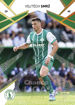 Vojtech Smrz Bohemians Praha SportZoo Chance Liga 2024/25 1. serie Gold Glitter /25 #153
