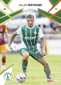 Milan Ristovski Bohemians Praha SportZoo Chance Liga 2024/25 1. serie Gold Glitter /25 #156