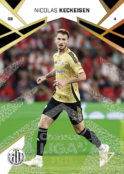 Nicolas Keckeisen Ceske Budejovice SportZoo Chance Liga 2024/25 1. serie Gold Glitter /25 #171