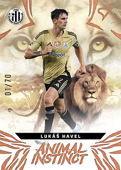 Lukas Havel Ceske Budejovice SportZoo Chance Liga 2024/25 1. serie Animal Instinct /70 #AI-33