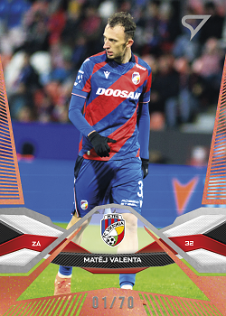 Matej Valenta Viktoria Plzen SportZoo Chance Liga 2025/26 2. serie Copper /70 #213