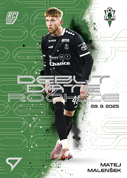 Matej Malensek Jablonec SportZoo Chance Liga 2025/26 2. serie Debut Date Rookie #DR-05