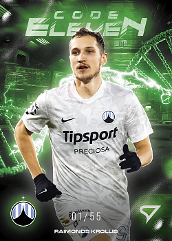 Raimonds Krollis Liberec SportZoo Chance Liga 2025/26 2. serie Code Eleven /55 #CE-23