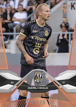 Ondrej Mihalik Hradec Kralove SportZoo Chance Liga 2025/26 1. serie Copper /70 #80