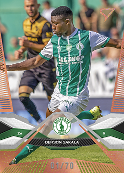 Benson Sakala Bohemians Praha SportZoo Chance Liga 2025/26 1. serie Copper /70 #92