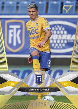 Denis Halinsky Teplice SportZoo Chance Liga 2025/26 1. serie Gold /25 #123