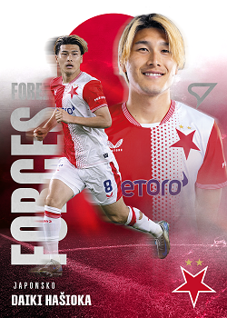 Daiki Hasioka Slavia Praha SportZoo Chance Liga 2025/26 1. serie Foreign Forces #FF-01