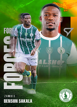 Benson Sakala Bohemians Praha SportZoo Chance Liga 2025/26 1. serie Foreign Forces #FF-19